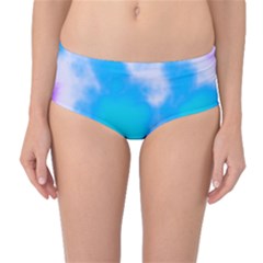 Blue And Purple Clouds Mid-waist Bikini Bottoms by TRENDYcouture