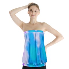 Blue And Purple Clouds Strapless Top by TRENDYcouture