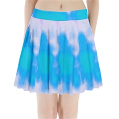 Blue And Purple Clouds Pleated Mini Mesh Skirt by TRENDYcouture