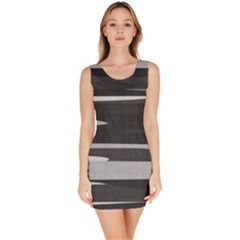 Gray Camouflage Sleeveless Bodycon Dress