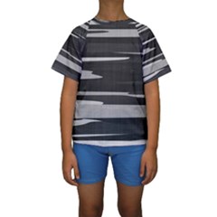 Gray Camouflage Kid s Short Sleeve Swimwear by TRENDYcouture