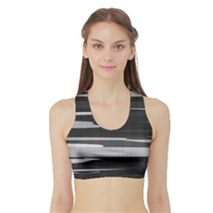 Gray Camouflage Sports Bra With Border by TRENDYcouture