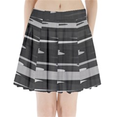 Gray Camouflage Pleated Mini Mesh Skirt by TRENDYcouture