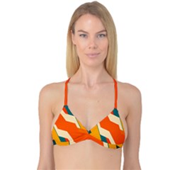 Shapes In Retro Colors                                                                                  Reversible Tri Bikini Top by LalyLauraFLM