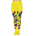 Yellow abstraction Women s Tights View1
