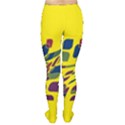 Yellow abstraction Women s Tights View2