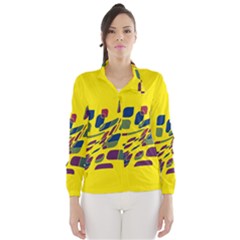 Yellow Abstraction Wind Breaker (women) by Valentinaart