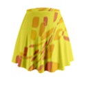 Yellow abstraction Mini Flare Skirt View2