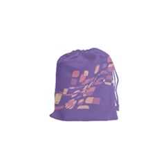 Purple Abstraction Drawstring Pouches (xs)  by Valentinaart