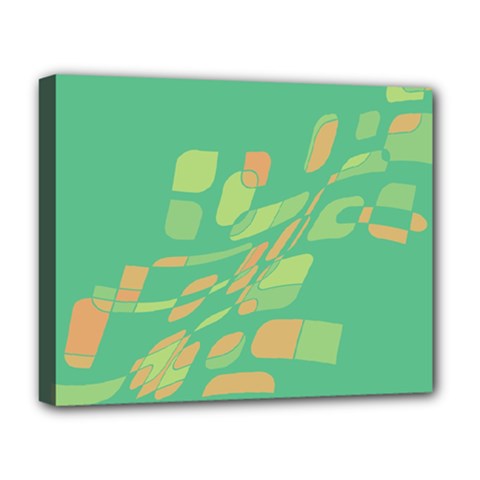 Green Abastraction Deluxe Canvas 20  X 16   by Valentinaart