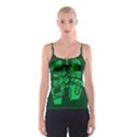 Green abstraction Spaghetti Strap Top View1