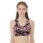 Kitty Camo Sports Bra with Border