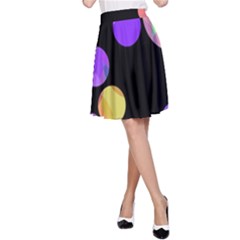 Colorful Decorative Circles A-line Skirt