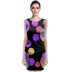 Colorful Decorative Circles Classic Sleeveless Midi Dress by Valentinaart