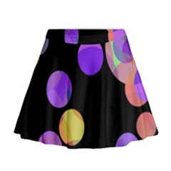 Colorful Decorative Circles Mini Flare Skirt by Valentinaart