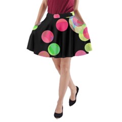 Colorful Decorative Circles A-line Pocket Skirt by Valentinaart