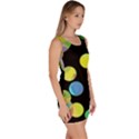 Yellow circles Sleeveless Bodycon Dress View3