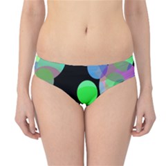 Green Decorative Circles Hipster Bikini Bottoms by Valentinaart