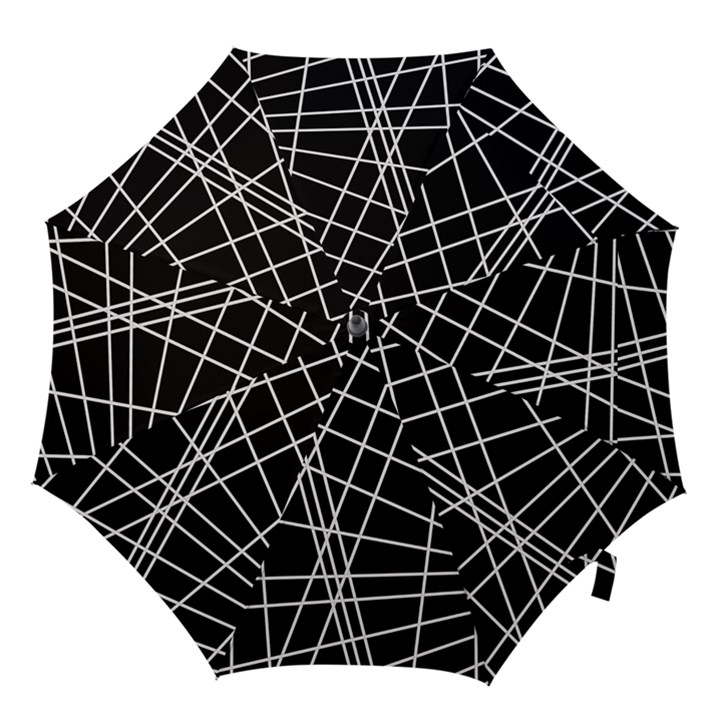 Black and white simple design Hook Handle Umbrellas (Medium)