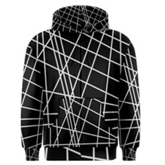 Black And White Simple Design Men s Zipper Hoodie by Valentinaart