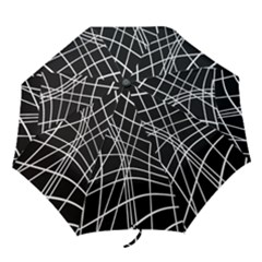 Black And White Elegant Lines Folding Umbrellas by Valentinaart