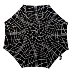 Black And White Elegant Lines Hook Handle Umbrellas (medium) by Valentinaart