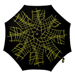 Yellow Abstraction Hook Handle Umbrellas (medium) by Valentinaart