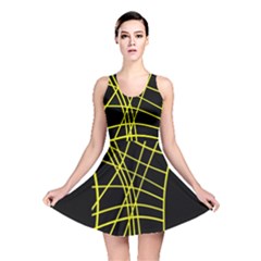 Yellow Abstraction Reversible Skater Dress by Valentinaart