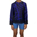 Neon blue abstraction Kid s Long Sleeve Swimwear View1