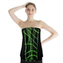 Green neon abstraction Strapless Top View1