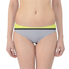 Yellow And Gray Lines Hipster Bikini Bottoms by Valentinaart