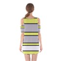 Yellow and gray lines Cutout Shoulder Dress View2