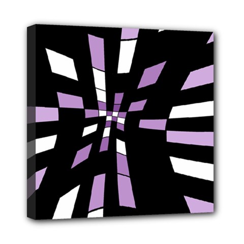 Purple Abstraction Mini Canvas 8  X 8  by Valentinaart