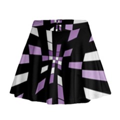 Purple Abstraction Mini Flare Skirt by Valentinaart