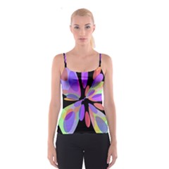 Colorful Abstract Flower Spaghetti Strap Top by Valentinaart