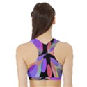 Colorful abstract flower Sports Bra with Border View2