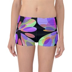 Colorful Abstract Flower Reversible Boyleg Bikini Bottoms by Valentinaart