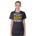 Pizza + Beer = Friday Women s Cotton Tee View1