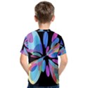 Blue abstract flower Kid s Cotton Tee View2