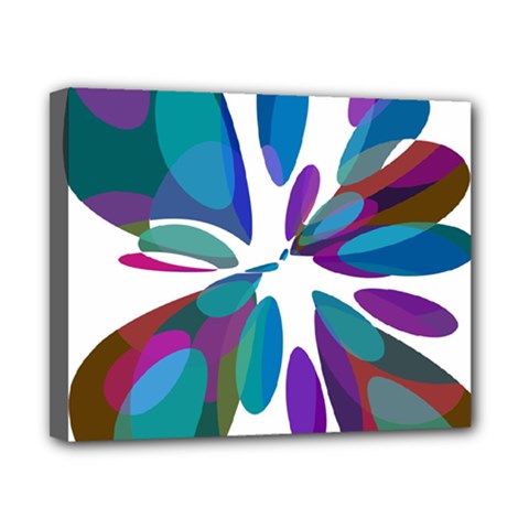 Blue Abstract Flower Canvas 10  X 8  by Valentinaart