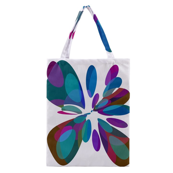 Blue abstract flower Classic Tote Bag