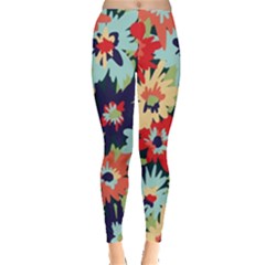 Alexa Floral Leggings  by LisaGuenDesign