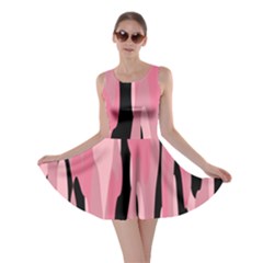 Black And Pink Camo Abstract Skater Dress by TRENDYcouture