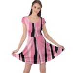 Black and pink Camo abstract Cap Sleeve Dresses