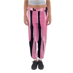 Black And Pink Camo Abstract Women s Jogger Sweatpants by TRENDYcouture