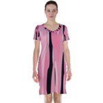 Black and pink Camo abstract Short Sleeve Nightdress