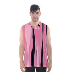 Black And Pink Camo Abstract Men s Basketball Tank Top by TRENDYcouture