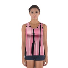 Black And Pink Camo Abstract Women s Sport Tank Top  by TRENDYcouture