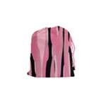 Black and pink camo abstract Drawstring Pouches (Small) 