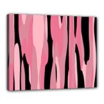 Black and pink camo abstract Canvas 20  x 16 